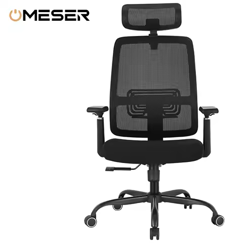 New Ergonomic Mesh Adjustable Lumbar Support Office Chair 120°Tilt High Back Comfortable Computer Chair with Soft Flip Up Arms
