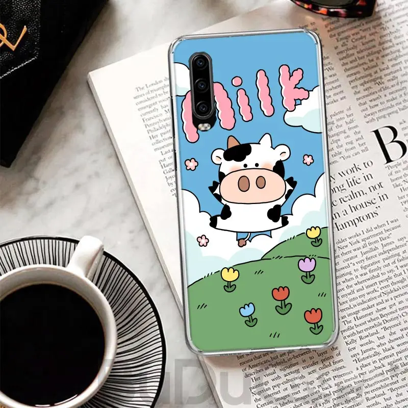 Dairy Cattle Cow Speckle Cute Cover For Huawei P30 P40 P50 P10 P20 Lite Phone Case Mate 40 30 20 10 Pro Print Customized Coque F