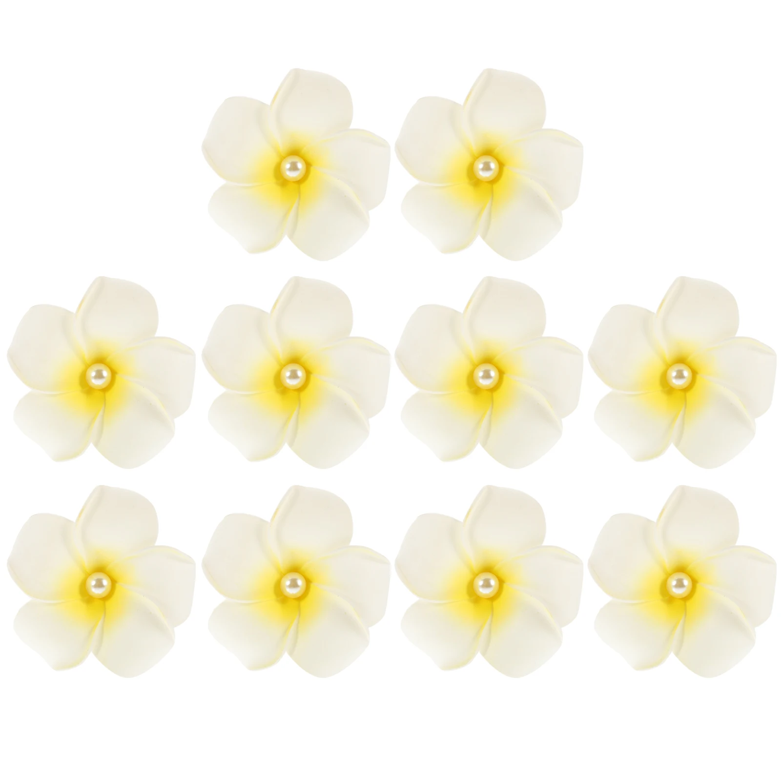 

10Pcs Plumeria Flower U Shaped Hairpin Hair Fork for Women Brides Durable Non Slip Hair Accessories U Shaped Hairpin
