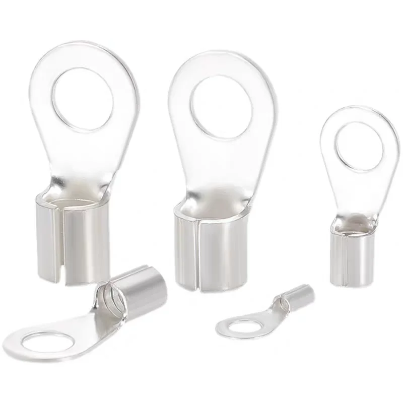 OT1.5/2.5/4-6/8/10mm Rotundity Crimp Terminals O Lug Wire Connectors Brass Cold Pressed Terminals Non Insulated Terminal Block