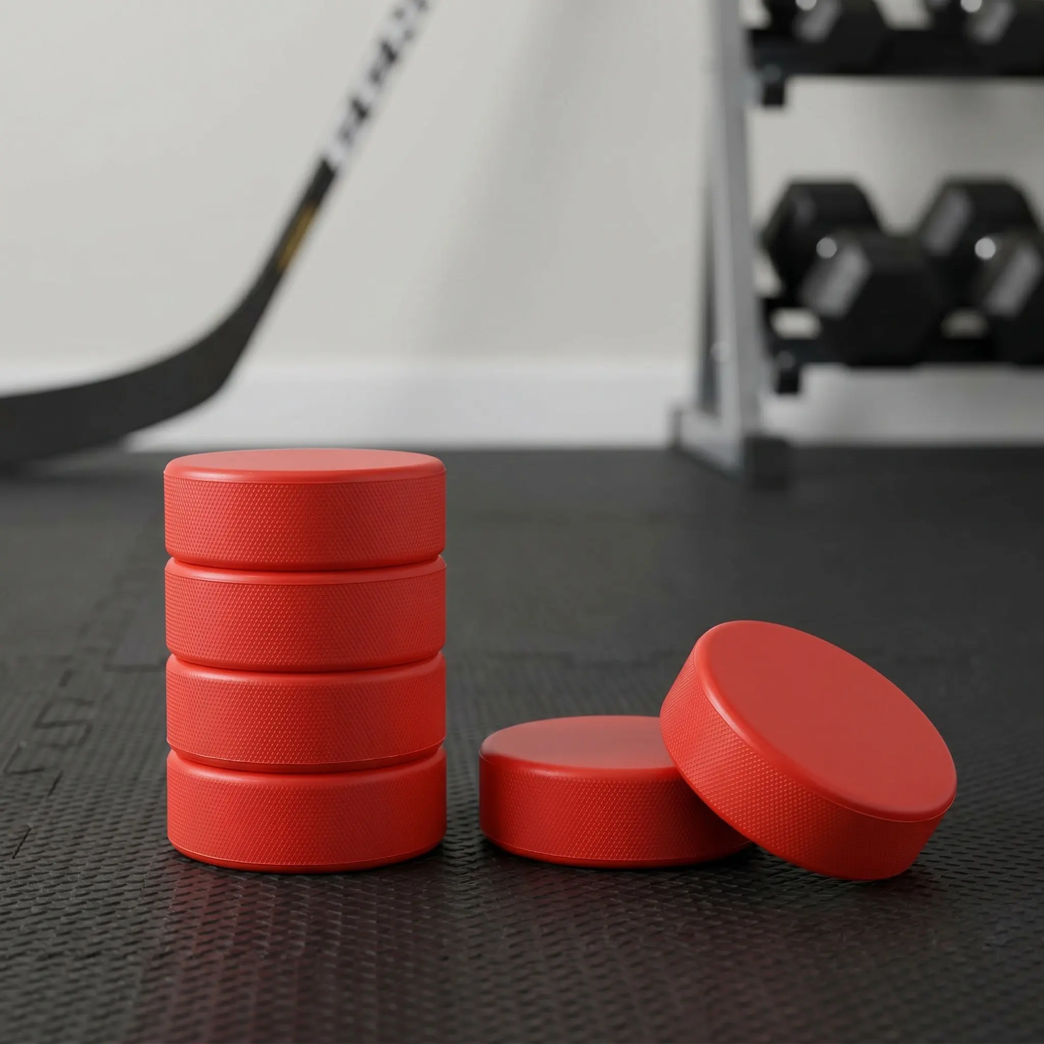 6pcs Soft Lightweight Foam Hockey Pucks for Indoor Outdoor Training, Skill Development & Floor Games