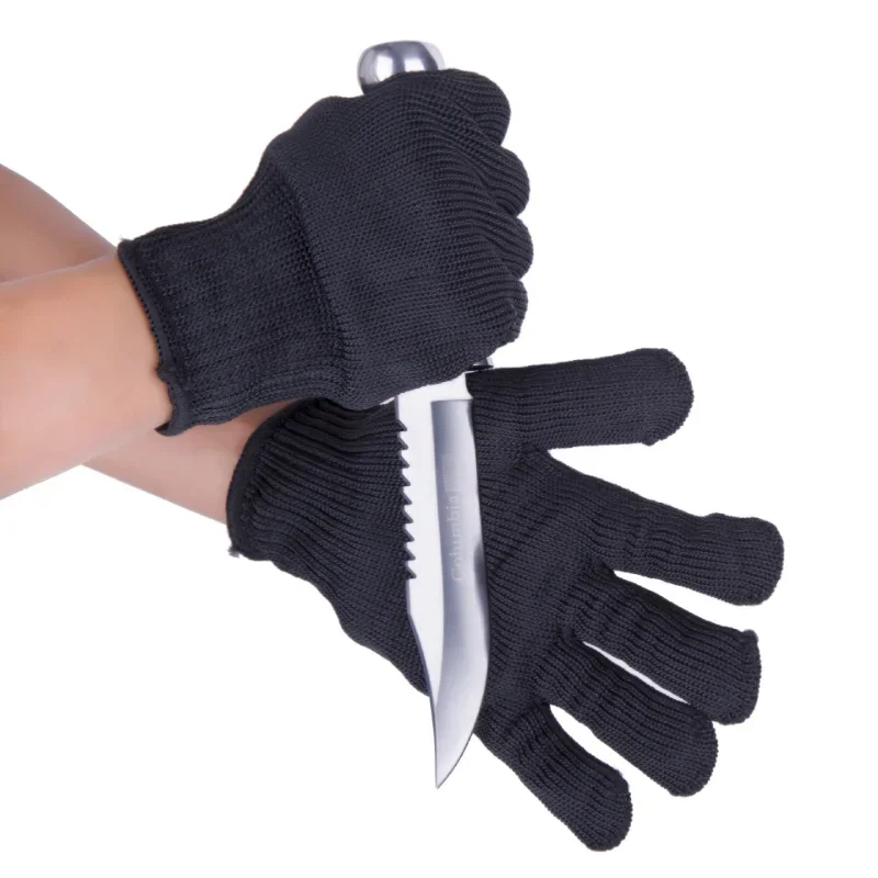 Anti Cut Proof Gloves Hot Sale Black EN388  Anti-cut Level 4 Safety Work Gloves Cut Resistant Gloves For Butcher Worker