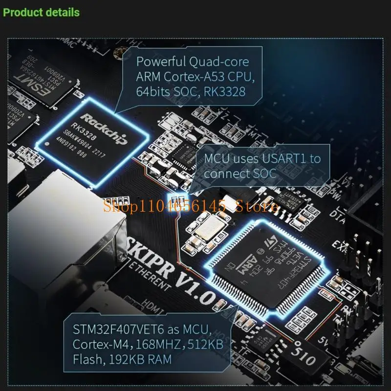 لوحة MKS SKIPR تدور كليبر دعم EMMC PI-TS35 شاشة رباعية النواة 64bit SOC STM32F407VET6 لـ Voron VS لـ RaspberryPi #3