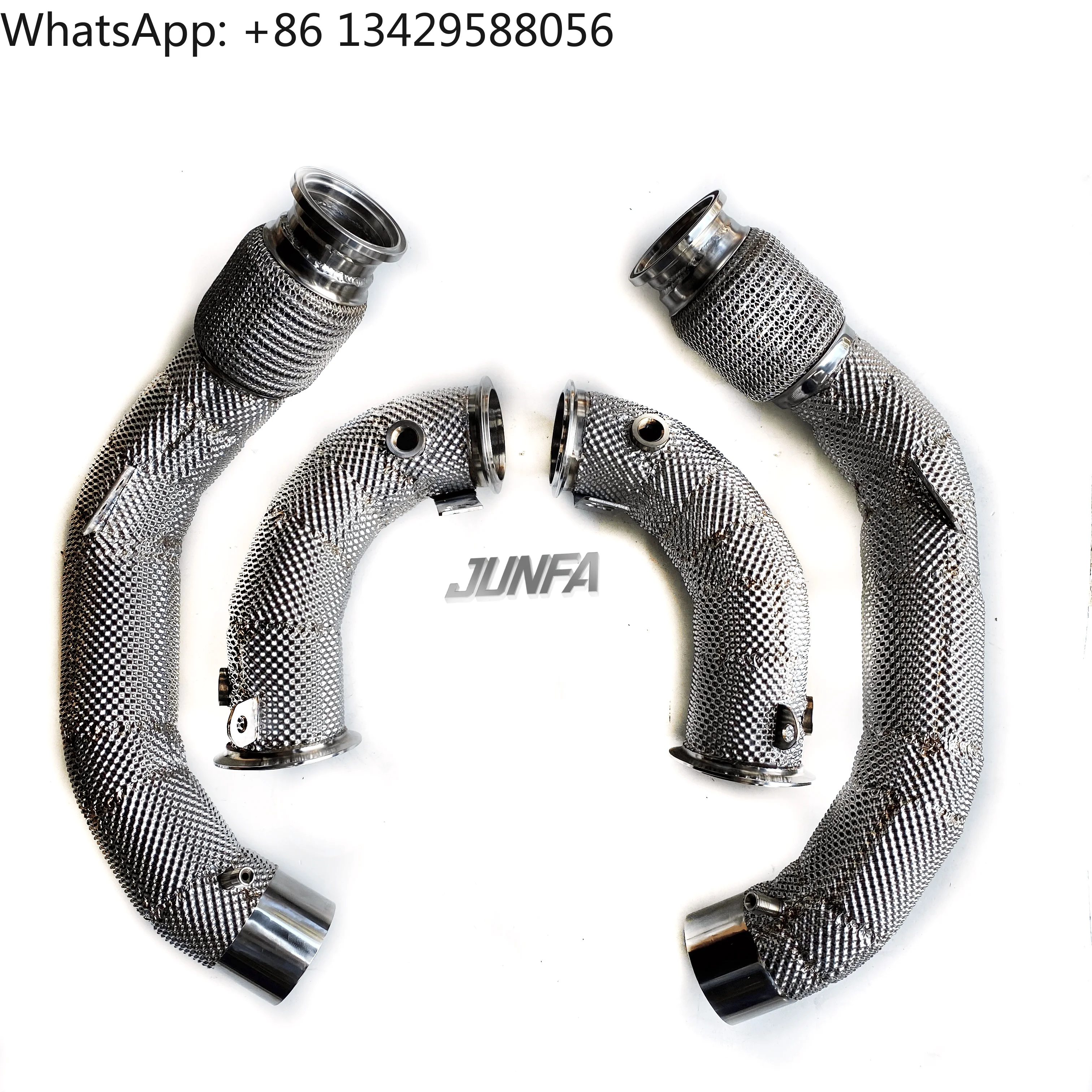 

High-Performance Stainless Steel Downpipe with Catalyst for BMW M5 F90 Engine