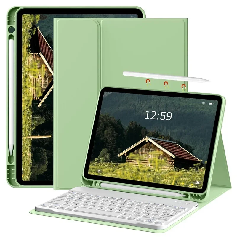 For New Samsung Galaxy tab S11 11 inch Case with Bluetooth Keyboard,Detachable Wireless Keyboard+Tablet SM-X730 X736 Cover Funda