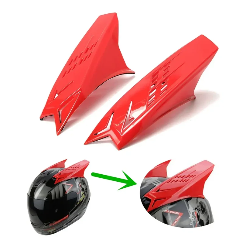 2 Pcs Plastic Motorcycle Helmet Horn Universal Self-adhesive Motorbike Bike Helmet Ears Durable Helmet Decorative Accessories