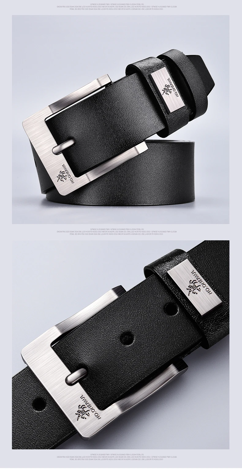 New Trend High Quality Buckled Jeans Leather Casual Business Cowboy Belt Men's Fashion Designer_maomaolike.com