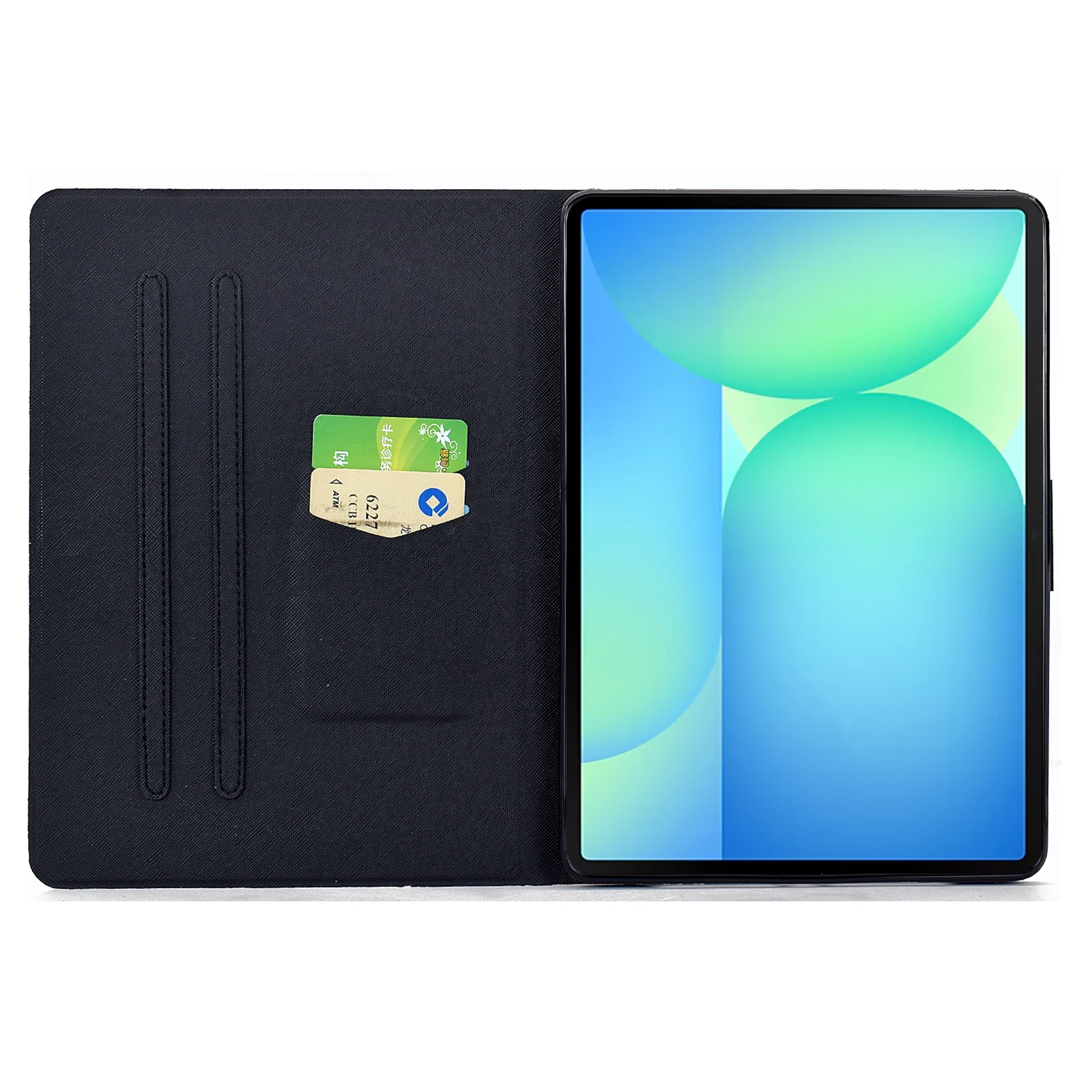 For Samsung Galaxy Tab S10 FE+ Case Colorful Pattern Painting Card Slots Stand Leather Tablet Cover with Auto Sleep  /  Wake - B