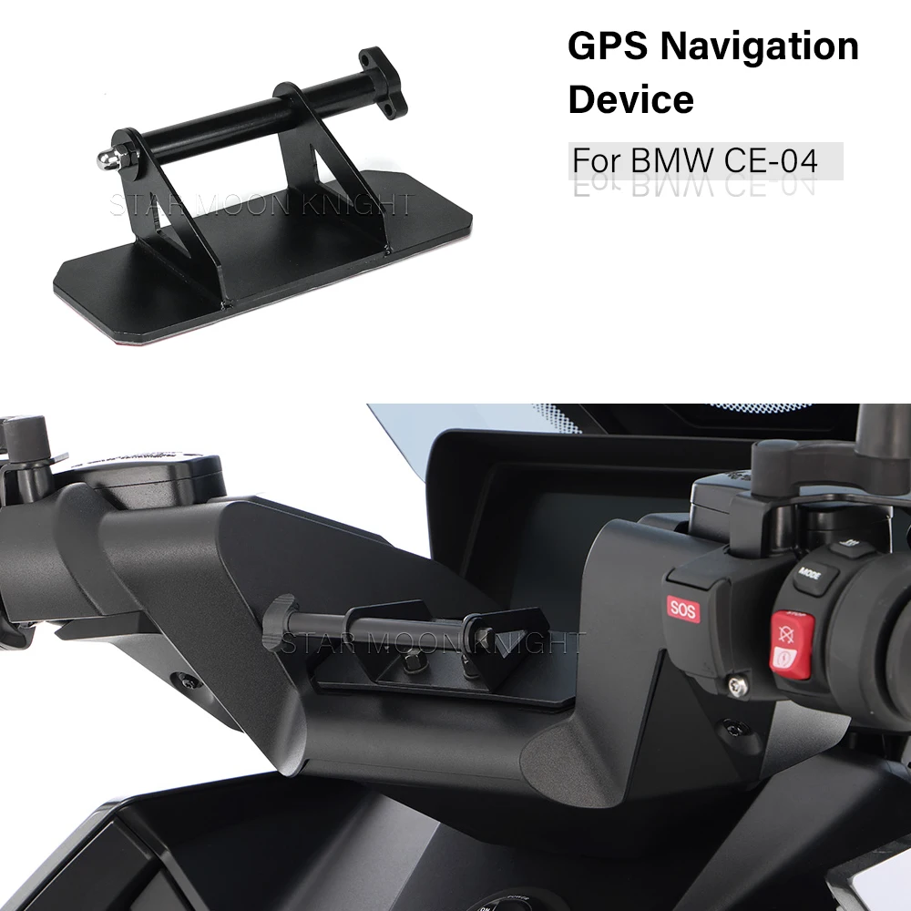 GPS Base Mount For BMW CE 04 CE04 CE-04 Scooter Handlebar Bridge Device Carrier Bracke