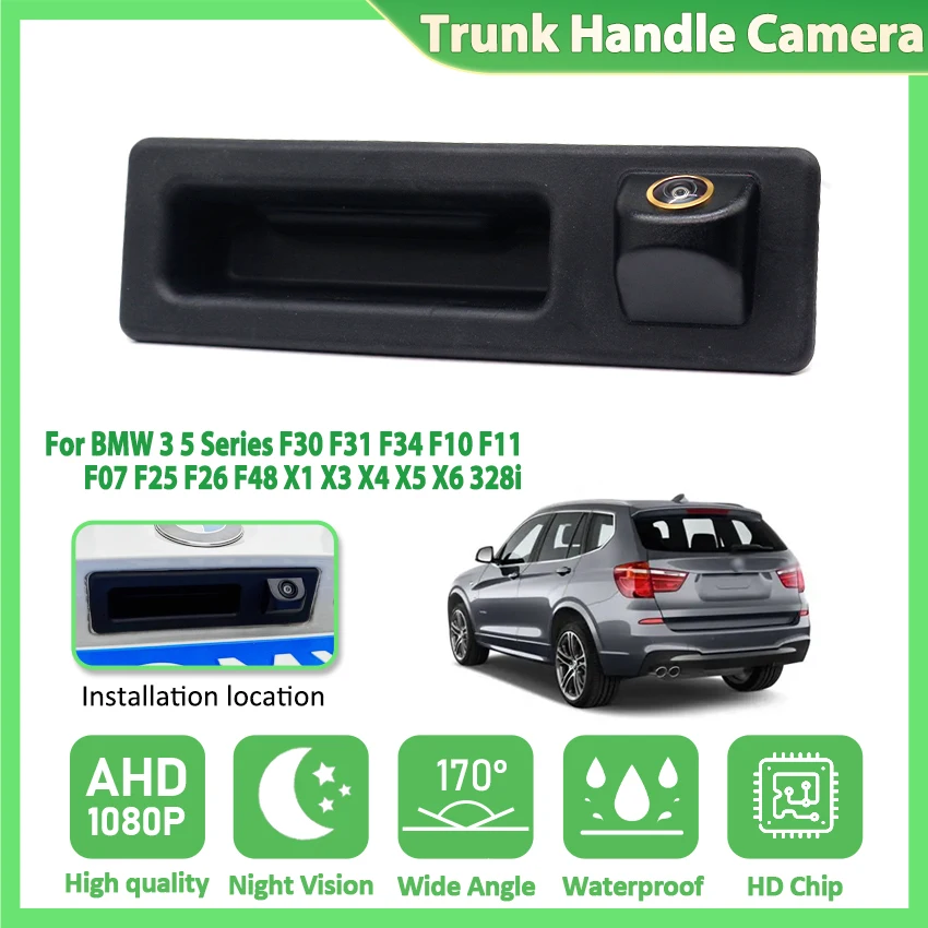 

170 ° Автомобильная камера заднего вида AHD 1080P для BMW 3 5 серии F30 F31 F34 F10 F11 F07 F25 F26 F48 X1 X3 X4 X5 X6 328i Камера заднего вида HD