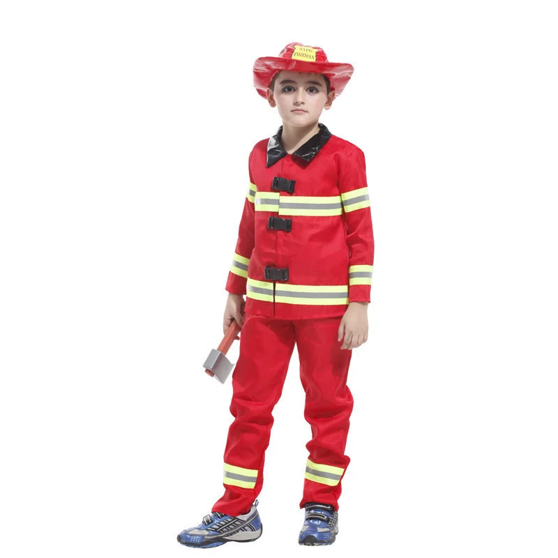 Disfraces de halloween para niños, 1 Juego, disfraz de Halloween, Navidad, Sam, bombero, uniformes para niños y niñas