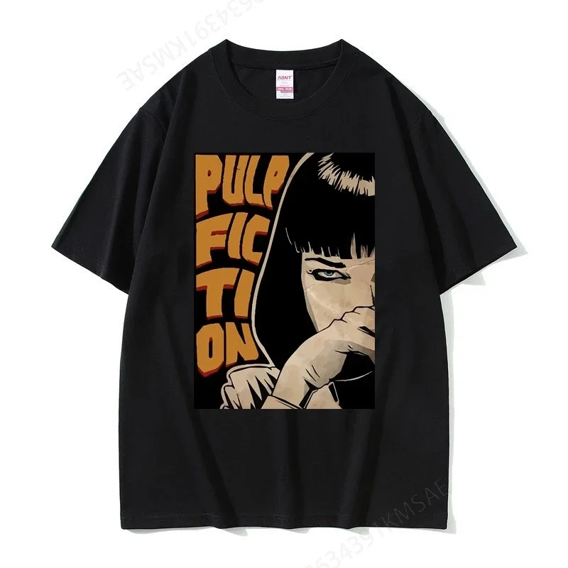 

Movies Quentin Tarantino Pulp Fiction Mugshot Tshirt Men Women 90s Classic Vintage T-shirt Male Hip Hop Oversized Tee Streetwear