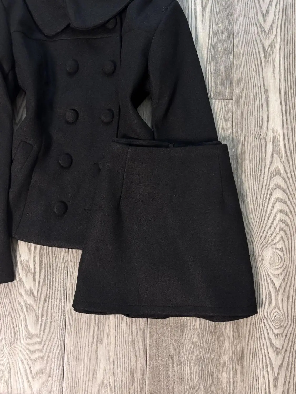 France Winter Elegant Party Two Piece Set Women Solid Short Coat + High Waisted Pleated Skirt Korea Chic Design Skirt Set New - view 5