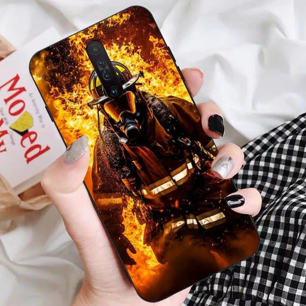 Firefighter Heroes Fireman Luxury Phone Case For Redmi 5 6 7 8 9 10 Plus Pro 6 7 8 9 A GO K20 K30 K40 Pro Plus F3 Fundas