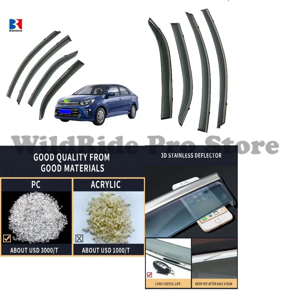 

1 set For KIA PEGAS 2017 High End PC China Biggest Deflector Manufacturer Window Visor