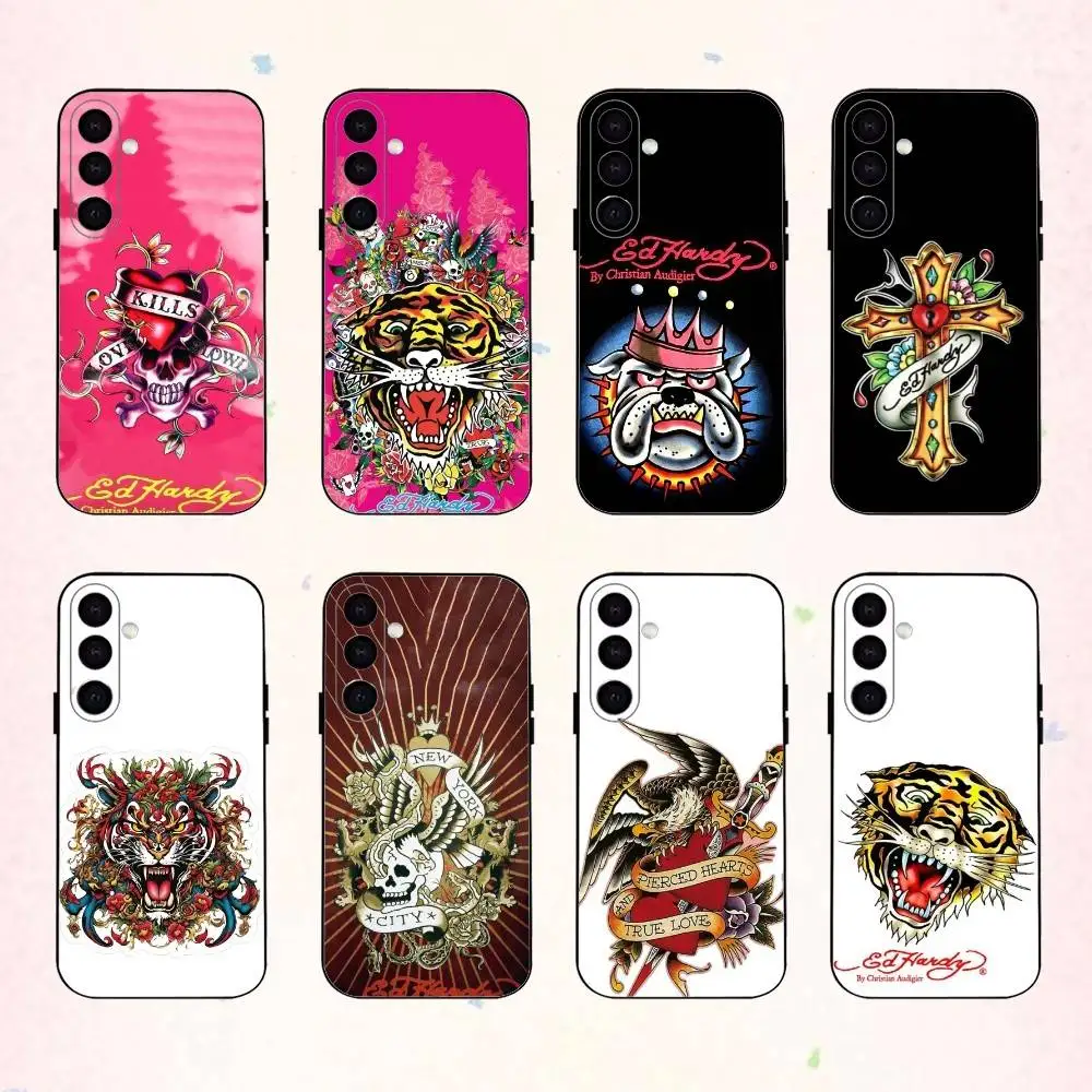 

Urban F-Fashion Ed Brands Hardy phone Case For Samsung Galaxy A73,A72,A71,A70,A53,A52,A51,Others Soft Black Shell