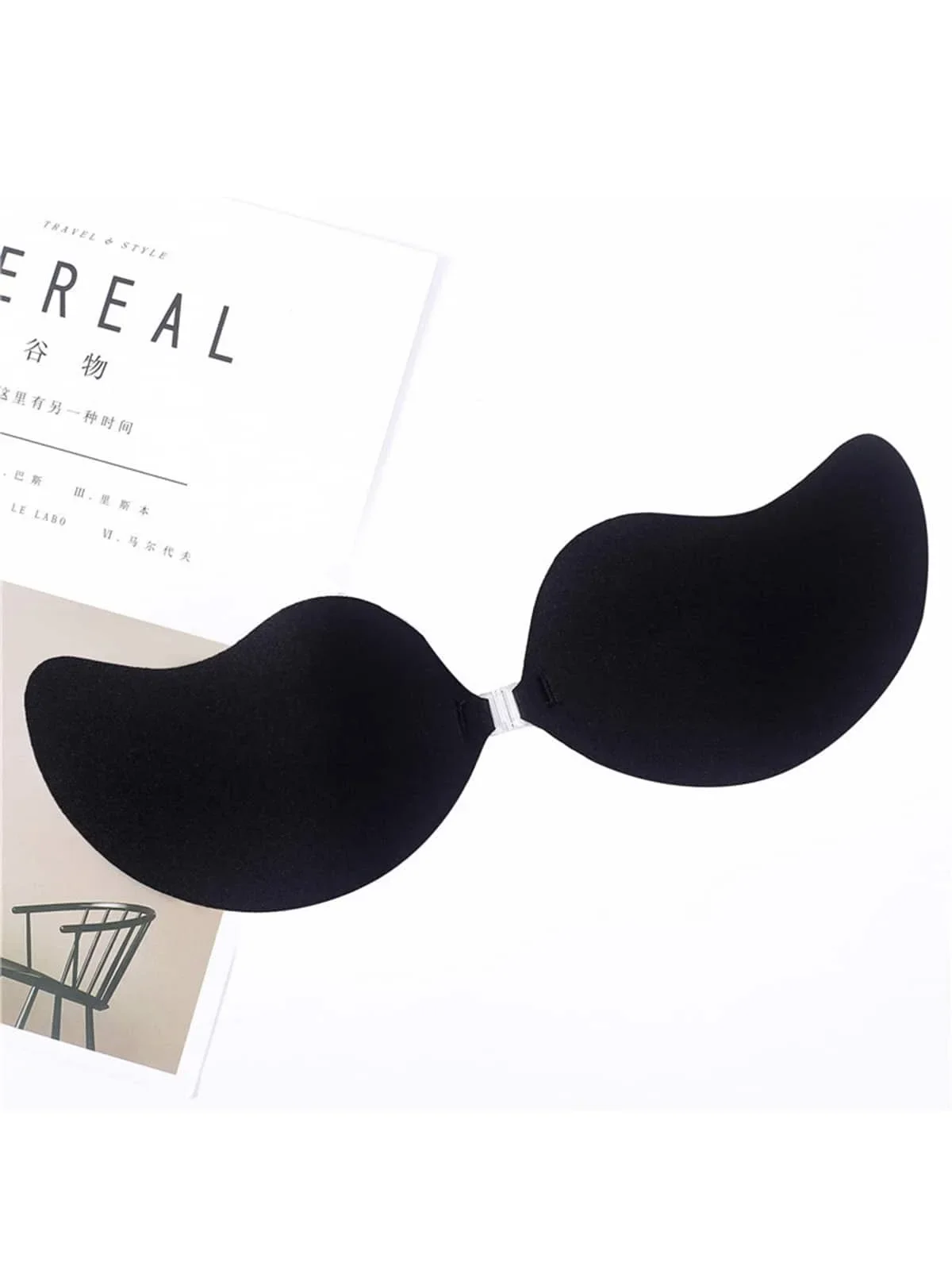 زوج واحد من حمالة صدر غير مرئية من السيليكون لكوب المانجو للنساء مع ملابس داخلية مجمعة رفيعة