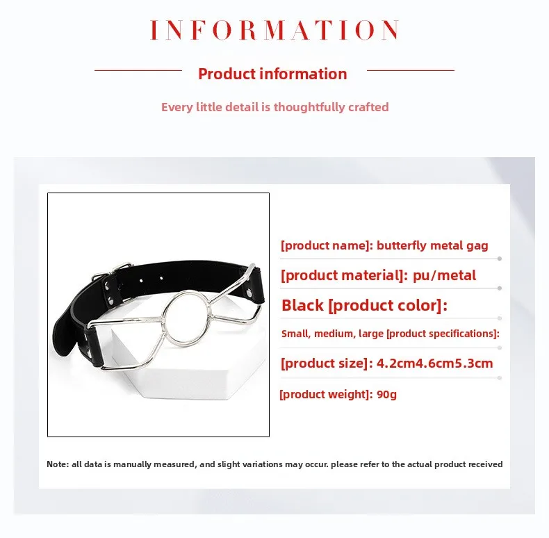 Sexy mouth gag SM forced mouth opening flirting mouth Jia stainless steel butterfly shaped deep throat sex toy view 5