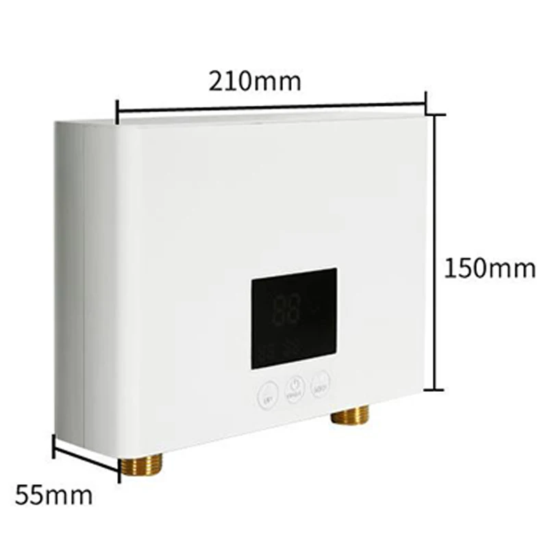5500W Durchlauferhitzer Badezimmer Küche Wand Montiert Elektrische Wasser Heizung LCD Temperatur Display mit Fernbedienung