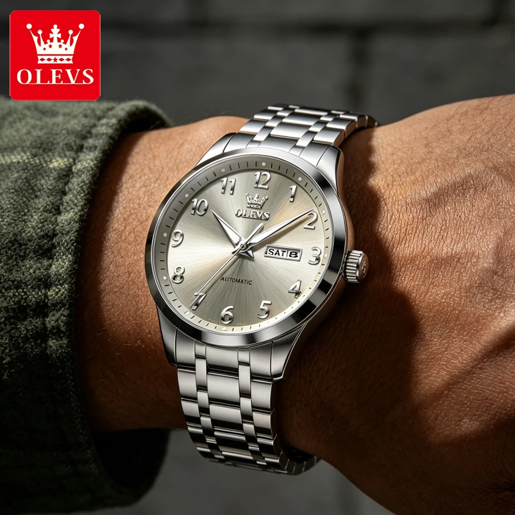 Luxury Watch With Arabic Numerals - Montre automatique OLEVS pour homme, montres