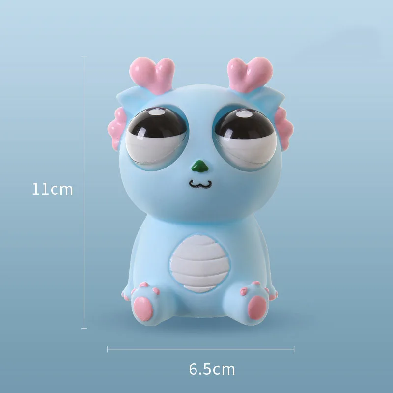 Drago del fumetto Divertenti giocattoli da spremere Mini The Loong Spremere giocattoli di decompressione degli occhi Giocattolo sensoriale antistress per bambini adulti