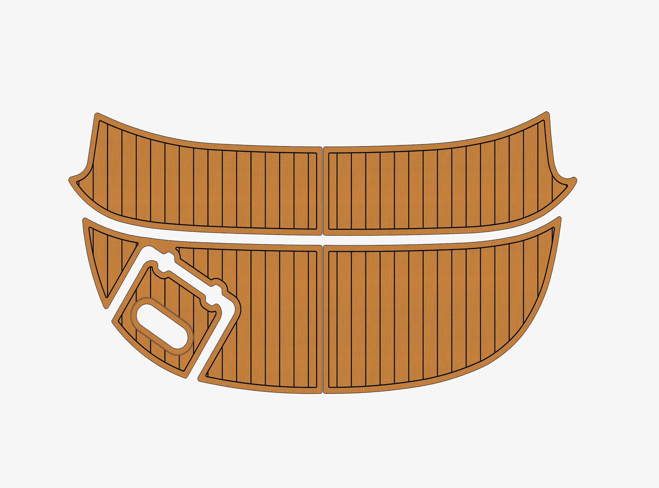 

Anti-Skid EVA Faux Teak Self-Adhesive 6mm Boat Deck Pad for Rob Boy Yacht Cockpit Durable Marine Floor