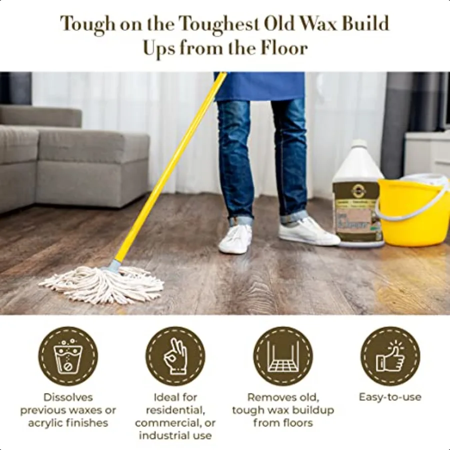 أداة تعرية أرضية شديدة التحمل بعلامة ذهبية احترافية سعة 1 جالون #4