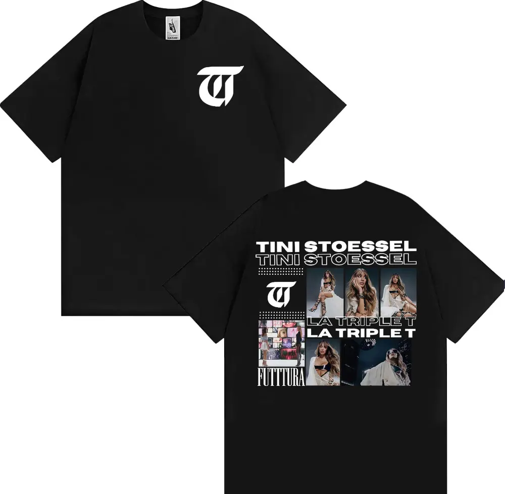 تي شيرت TINI STOESSEL La Triple T Futura 2025 Tour تي شيرت للرجال والنساء ملابس عصرية جمالية تي شيرت قطني مريح غير رسمي #1