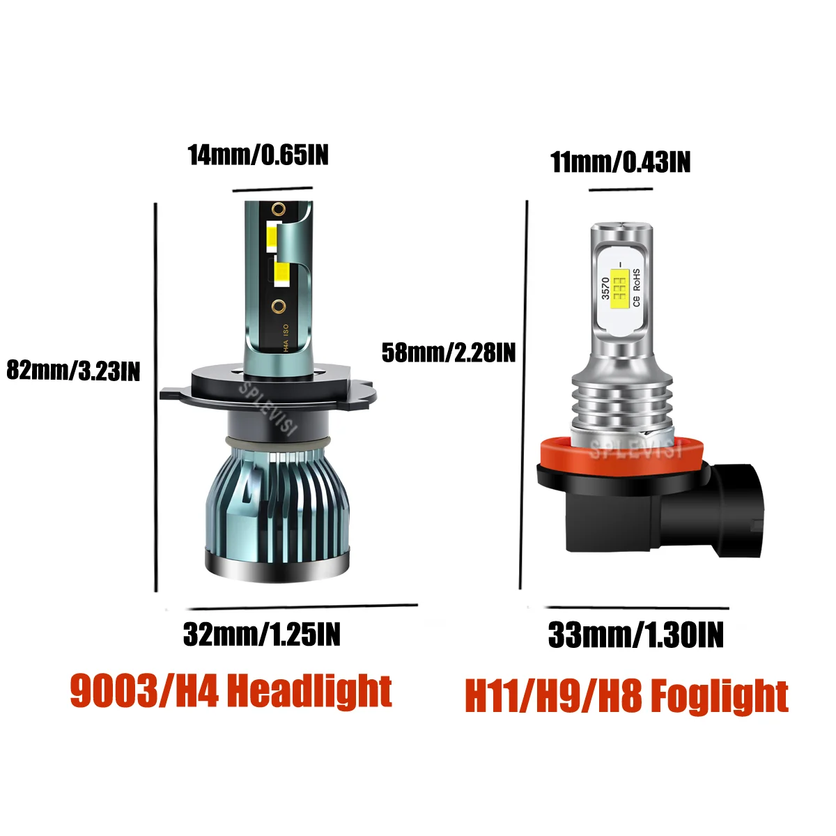 LED H4 H11 المصباح الضباب الخفيف مقاوم للماء IP68 التوصيل والتشغيل مقاوم للماء IP68 لشركة فولكس فاجن العلبة MK4 2015 2016 2017 2018 2019 2020 #6