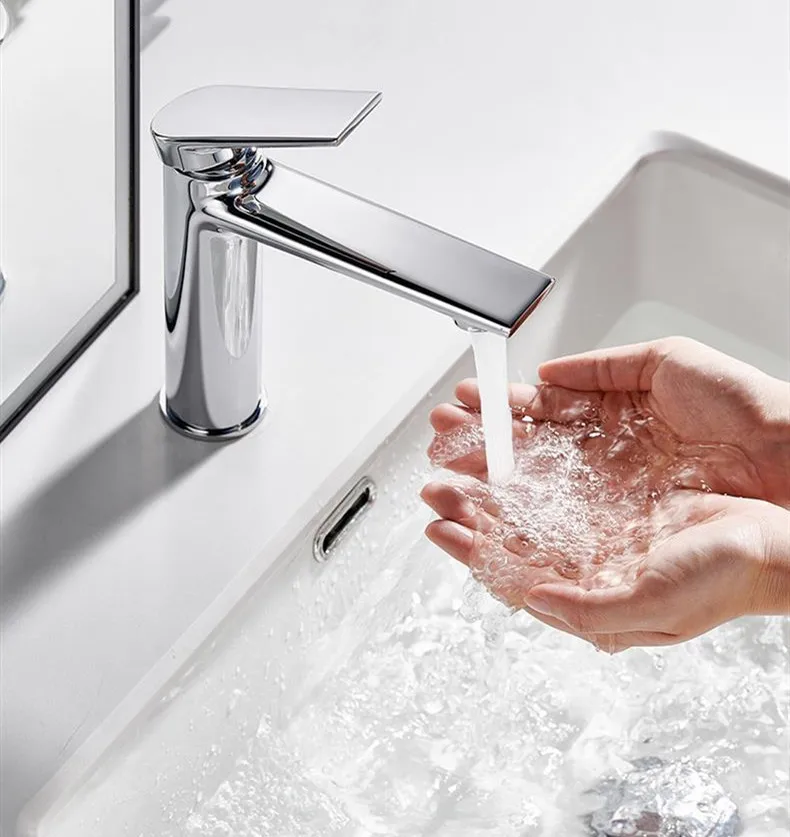 

Bathroom Basin Faucet Chrome Black Sink Mixer Brass Bathroom Sink Faucets Hot And Cold Single Lever Basin Tap