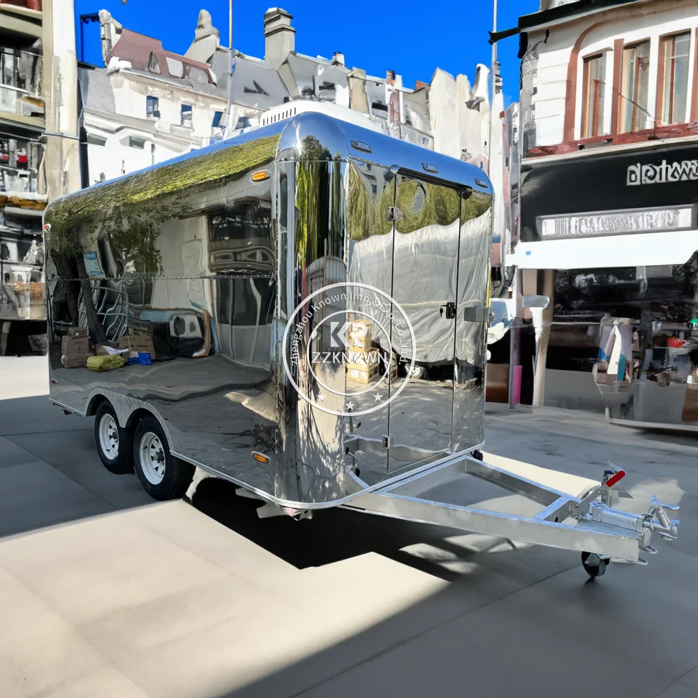 2025 Catering Café Remolques de comida Camión de comida totalmente equipado Cocina móvil Remolque de catering totalmente equipado
