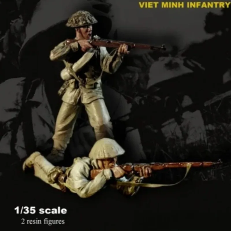 Modellbausätze aus Druckgussharz im Maßstab 1:35 VIET MINH INFANTERIE Geschichte Hobby Miniaturspielzeug unmontiert und unbemalt