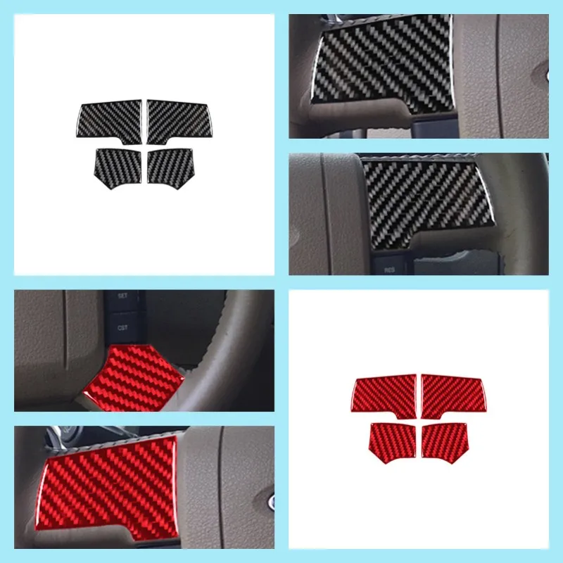 

Car Steering Wheel Decoration Carbon Fiber Stickers For Ford F-150 FX4 2004 2005 2006 2007 2008 Styling Accessories