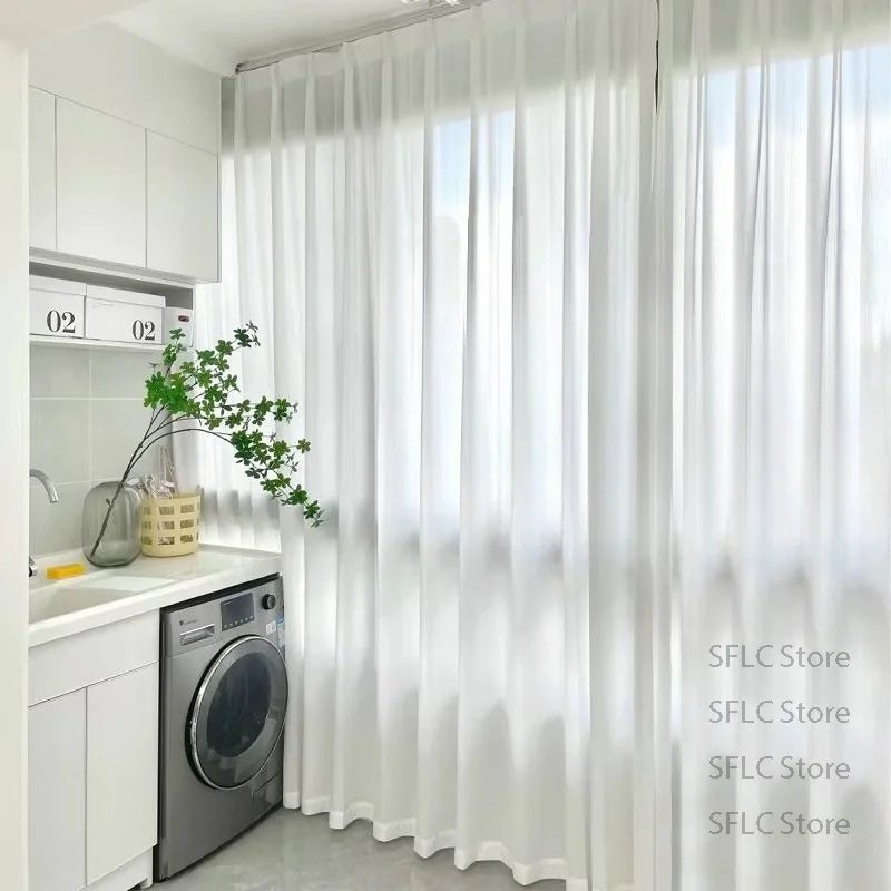 Modern Living Room Sunshade Thickened Gauze Curtain Decorated Bedroom Soundproof Curtains Hotel Balcony Washable Drapes Customed