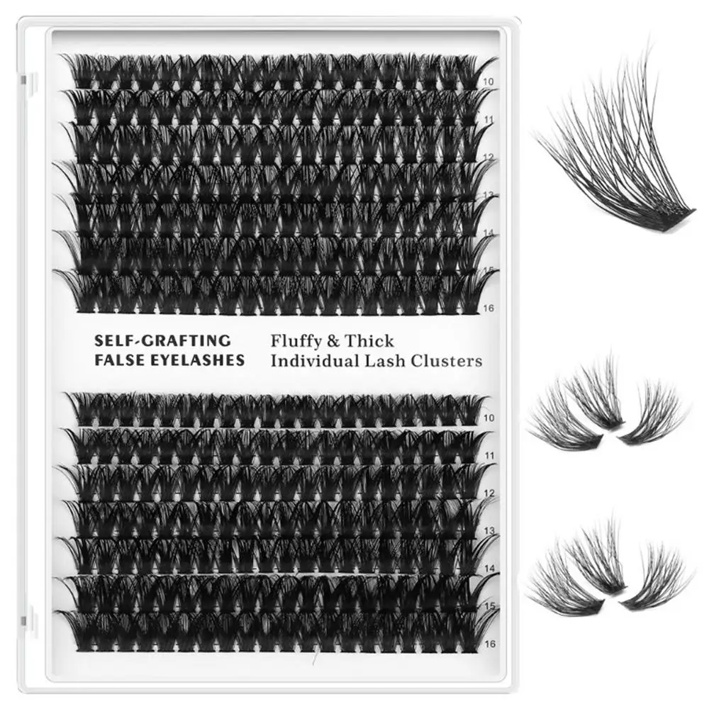 280Pcs 10-16mm Individual Lashes 60D Natural Look Cluster Lashes Makeup Tools & Accessories