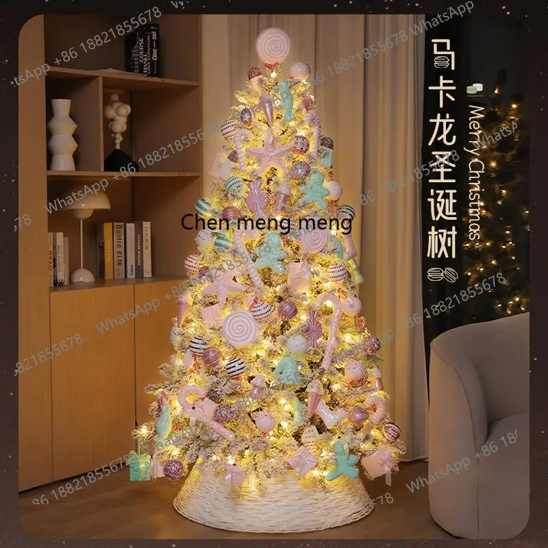 

Christmas decoration pink macaron Christmas tree ornament with lights large scene manufacturer