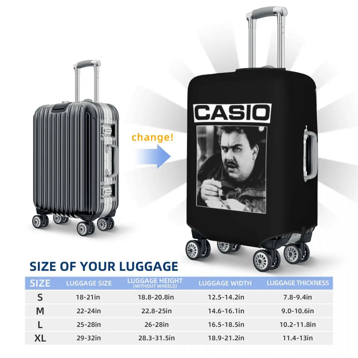 غطاء حماية لحقيبة John Candy Casio، أغطية حماية مرنة لأمتعة السفر مقاس 18-32 بوصة