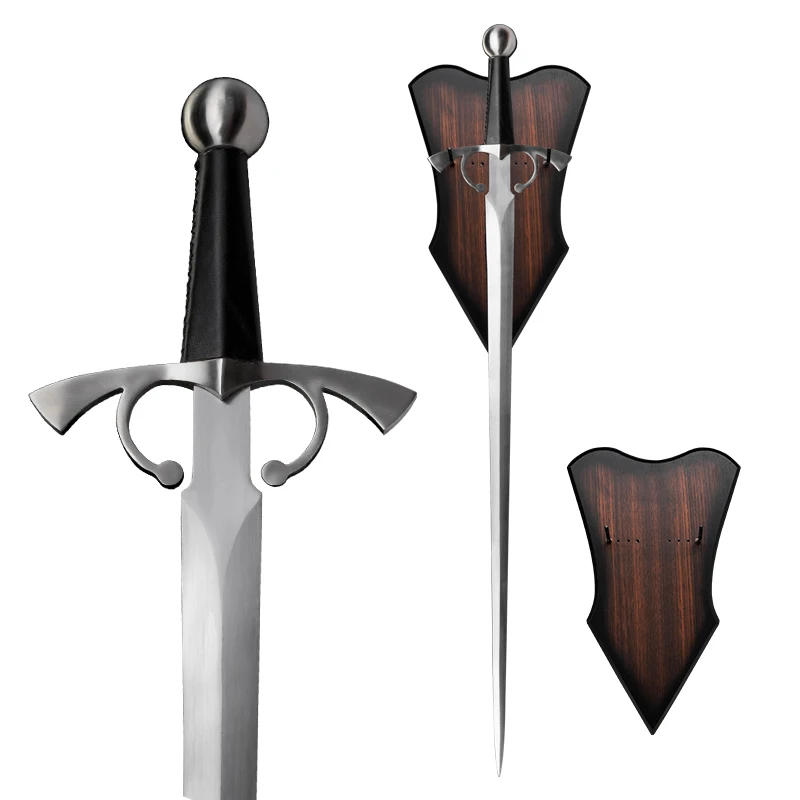 Western Sword,Movie Copy Replica,Stainless Steel,Wooden Handle,With Hanging Board,Home Decorative,Non Sharp