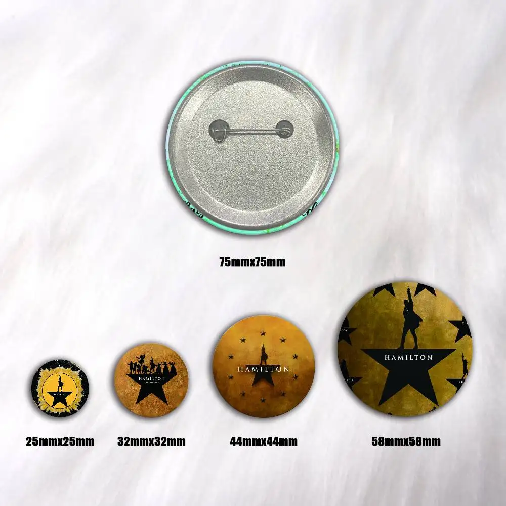 American Musical Hamilton Creative Round Button Badges Pin Brooch Backpack Jewelry Gift