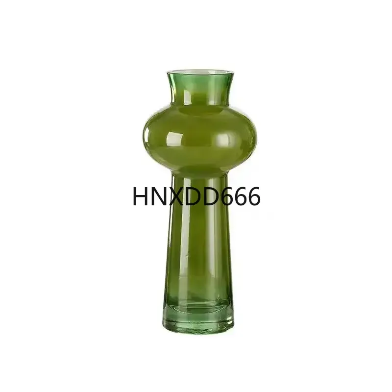 

Romantic French style elegant hydroponic glass vase Home small fresh living room decoration piece slender flower vase