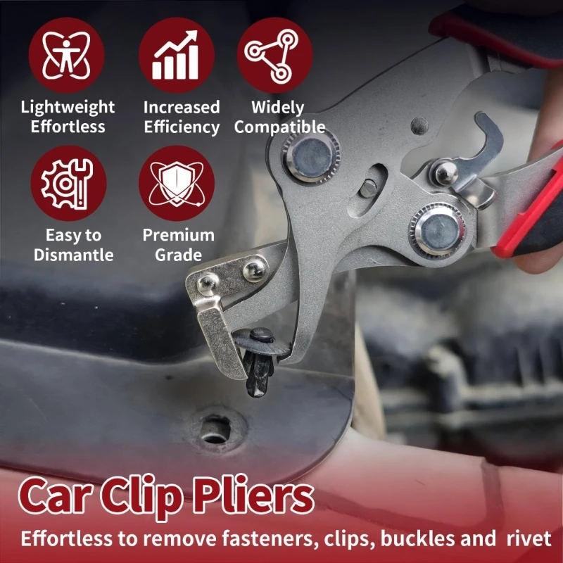 

Heavy Duty Car Trim Removal Tool with 2 Stainless Steel Fastener Removers Suitable for Auto Interior Panel & Dashboard