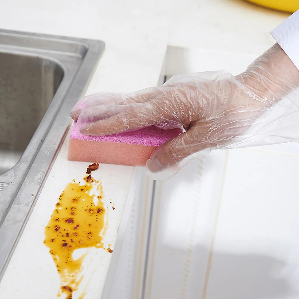 100 Pcs Conveniently Sized Gloves Disposable Ambidextrous Family Food Processing