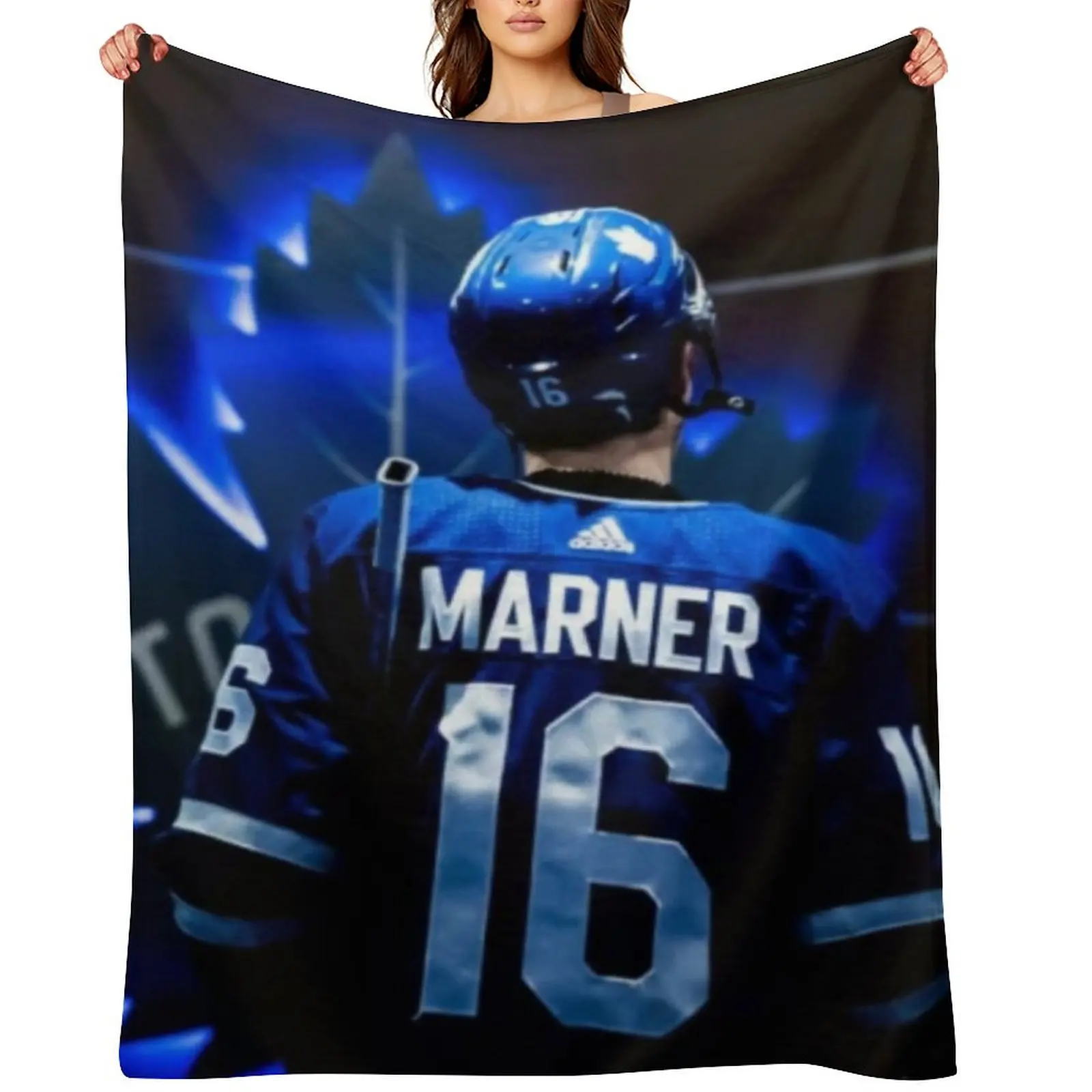 

Mitch Marner Throw Blanket Warm Shaggy Decorative Sofa Bed linens Blankets