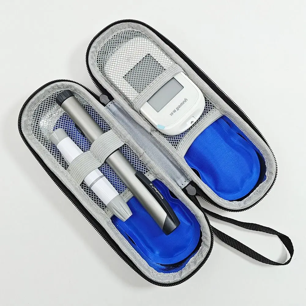 المحمولة بو الأنسولين حقيبة التبريد مقاوم للماء الحرارية معزول جيب حبوب منع الحمل المزجج حقيبة التخزين الباردة لمرضى السكري