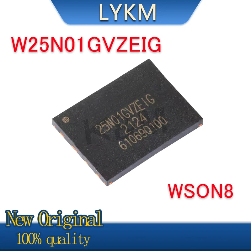 5-10/PCS New Original W25N01GVZEIG 25N01GVZEIG 25N01GVZE1G WSON8 Serial NAND flash chips In Stock