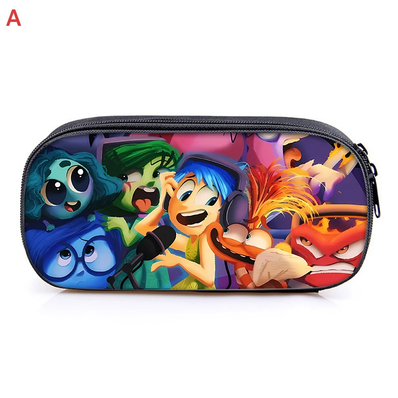 Inside Out 2 Disney New Pencil Cases Pen Bag Pouch Holder Box for Girls Boys School Supplies Pencil Stationery Bags for Children