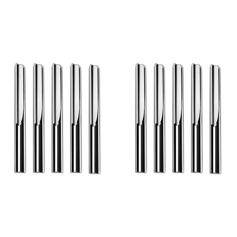 AT63-10Pcs/Lot 6X32mm Two Flutes Straight Router Bits For Wood CNC Straight Engraving Cutters Carbide Endmills Cutting Mil