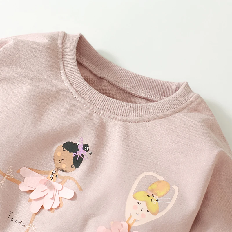 Little maven New Clothes for Teenagers Baby Girls Clothes Cotton Cartoon Dancing Girls Hoodie Sets Autumn Clothes for Kids Sets