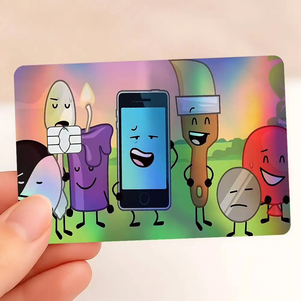 I-Inanimate I-Insanity Holographic Sticker Laser Film Shinny Skin For Debit Credit Bank Card