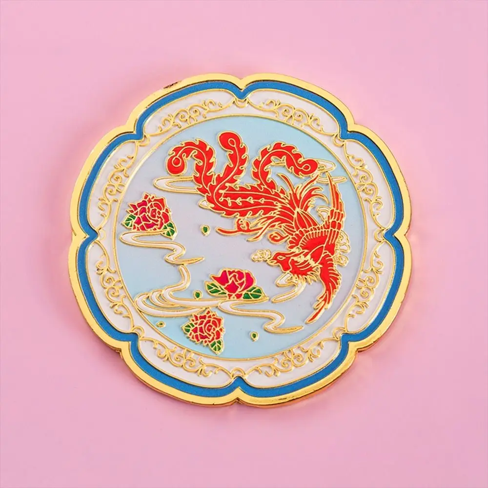 Vintage 3D Flower Makeup Mirror Butterfly Textured Chinese Style Metal Cosmetic Mirror Exquisite Cartoon Makeup Mirror for Home